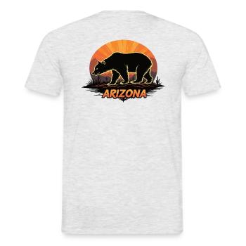 Bear in Arizona - survival - Men's T-Shirt - heather grey - Back - AI Model Male 178 dark (178cm)