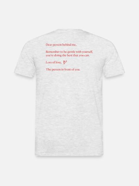 Message positif à la personne derrière moi - T-shirt homme - gris chiné