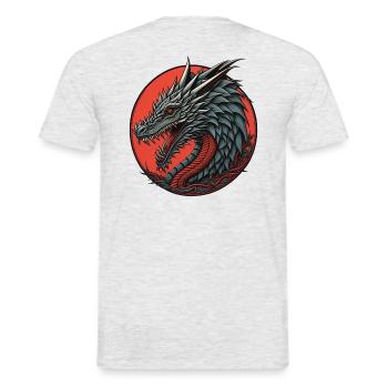 Colored Dragon - Men's T-Shirt - heather grey - Back - AI Model Male 178 dark (178cm)