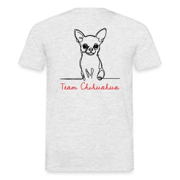 Team Chihuahua - Männer T-Shirt - Grau meliert - Hinten - AI Model Male 178 dark (178cm)
