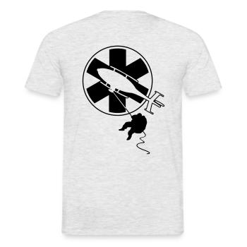 helico_6 - T-shirt homme - gris chiné - Dos - AI Model Male 178 dark (178cm)