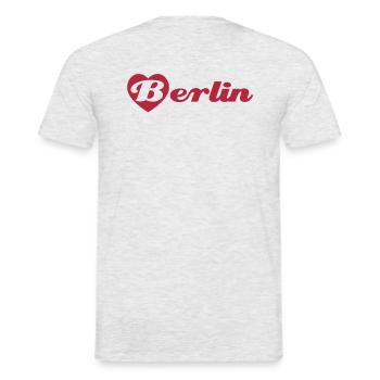 I love Berlin - Männer T-Shirt - Grau meliert - Hinten - AI Model Male 178 dark (178cm)