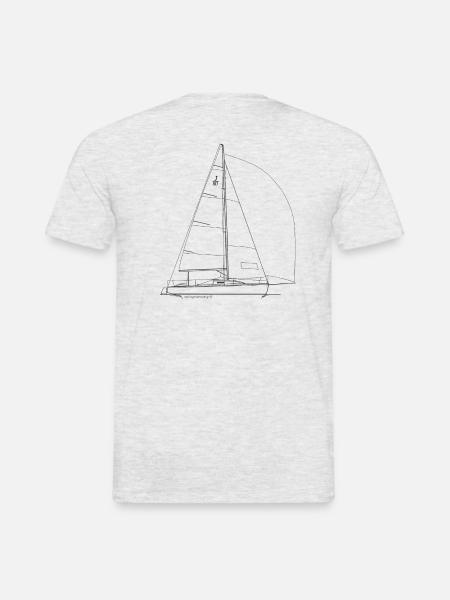 Grafika modelu J 80 na koszulkach i kubkach - Mænd T-shirt - grå meleret