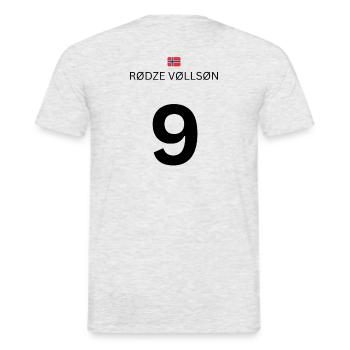 RODZEVOLLSON - Männer T-Shirt - Grau meliert - Hinten - AI Model Male 178 dark (178cm)