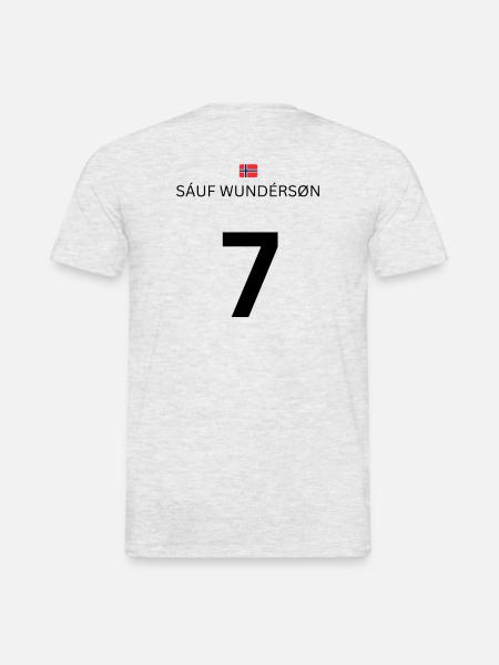 SAUFWUNDERSON - Männer T-Shirt - Grau meliert