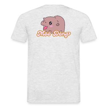 Moo Deng - Men's T-Shirt - heather grey - Back - AI Model Male 178 dark (178cm)