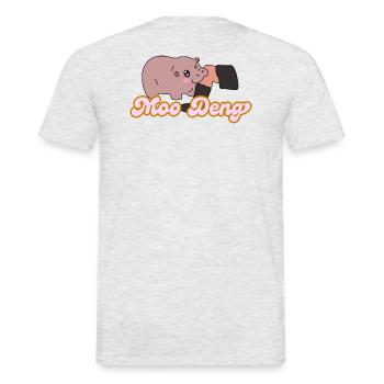 Moo Deng - Men's T-Shirt - heather grey - Back - AI Model Male 178 dark (178cm)