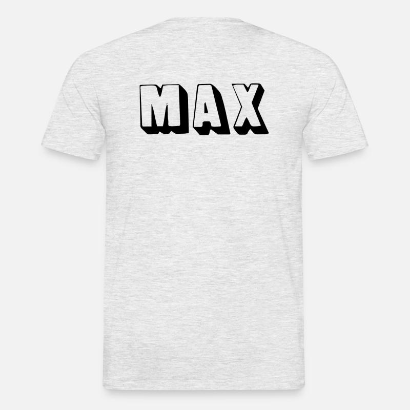 Name - Max - Männer T-Shirt - Grau meliert