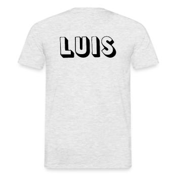 Nom - Luis - T-shirt homme - gris chiné - Dos - AI Model Male 178 dark (178cm)