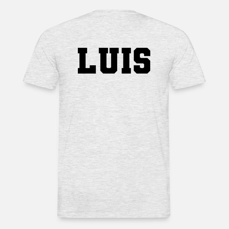 Name - Luis - Männer T-Shirt - Grau meliert