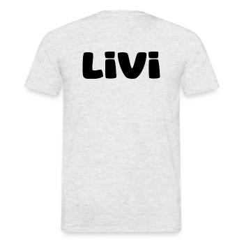 Nom - Livi - T-shirt homme - gris chiné - Dos - AI Model Male 178 dark (178cm)