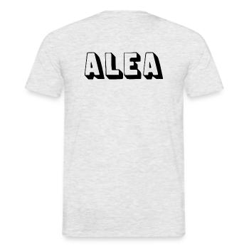 Name - Alea - Männer T-Shirt - Grau meliert - Hinten - AI Model Male 178 dark (178cm)
