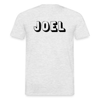Nom - Joel - T-shirt homme - gris chiné - Dos - AI Model Male 178 dark (178cm)