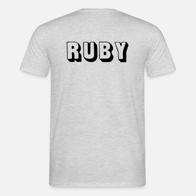 Name - Ruby - Men's T-Shirt - heather grey