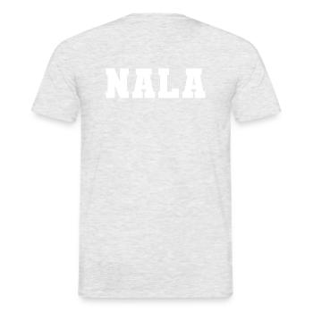 Name - Nala - Männer T-Shirt - Grau meliert - Hinten - AI Model Male 178 dark (178cm)