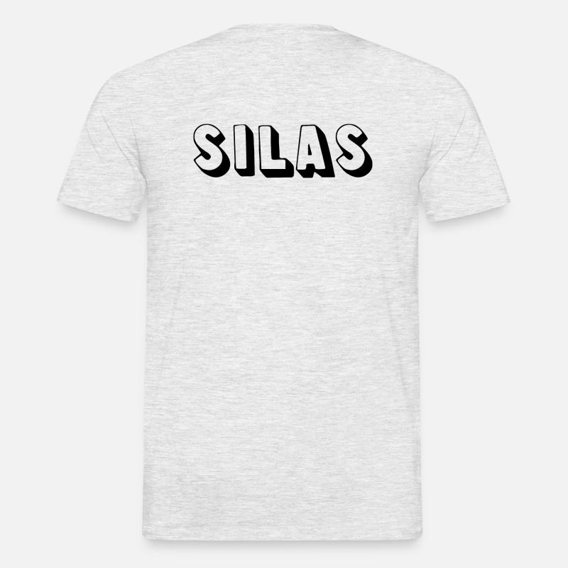Name - Silas - Männer T-Shirt - Grau meliert