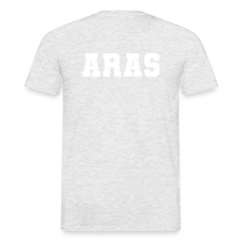 Nom - Aras - T-shirt homme - gris chiné - Dos - AI Model Male 178 dark (178cm)