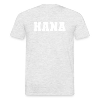 Nom - Hana - T-shirt homme - gris chiné - Dos - AI Model Male 178 dark (178cm)