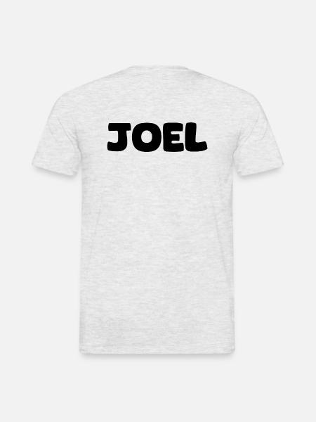 Name - Joel - Männer T-Shirt - Grau meliert