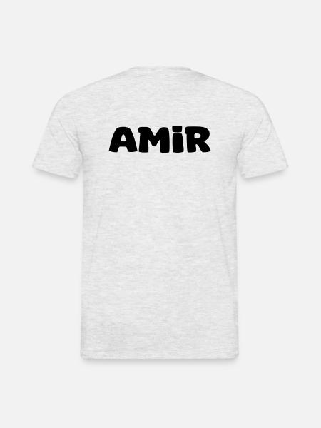 Nombre - Amir - Camiseta hombre - gris jaspeado