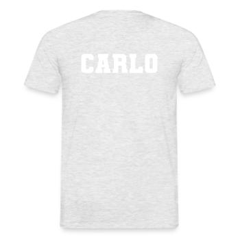 Name - Carlo - Men's T-Shirt - heather grey - Back - AI Model Male 178 dark (178cm)