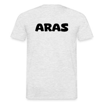 Nom - Aras - T-shirt homme - gris chiné - Dos - AI Model Male 178 dark (178cm)