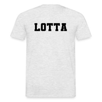Name - Lotta - Männer T-Shirt - Grau meliert - Hinten - AI Model Male 178 dark (178cm)