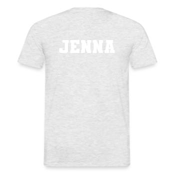 Nom - Jenna - T-shirt homme - gris chiné - Dos - AI Model Male 178 dark (178cm)