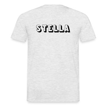 Name - Stella - Men's T-Shirt - heather grey - Back - AI Model Male 178 dark (178cm)