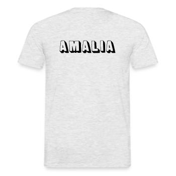 Name - Amalia - Men's T-Shirt - heather grey - Back - AI Model Male 178 dark (178cm)