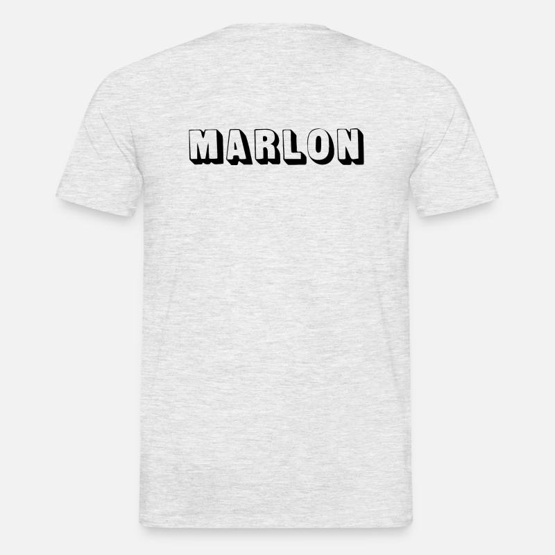 Name - Marlon - Männer T-Shirt - Grau meliert
