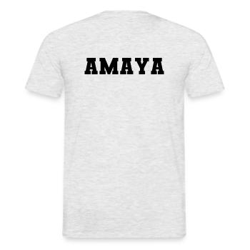 Name - Amaya - Männer T-Shirt - Grau meliert - Hinten - AI Model Male 178 dark (178cm)