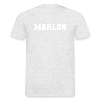 Name - Marlon - Men's T-Shirt - heather grey - Back - AI Model Male 178 dark (178cm)