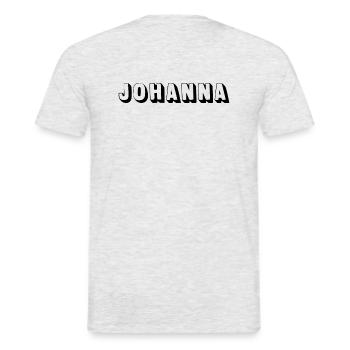 Name - Johanna - Men's T-Shirt - heather grey - Back - AI Model Male 178 dark (178cm)