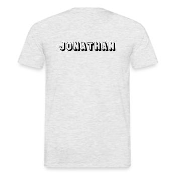 Name - Jonathan - Men's T-Shirt - heather grey - Back - AI Model Male 178 dark (178cm)