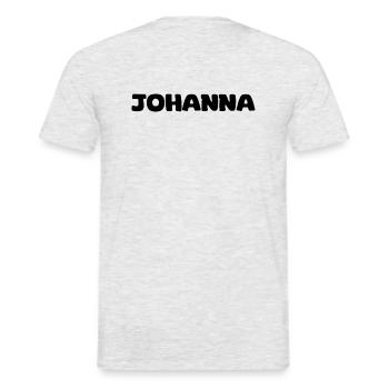 Name - Johanna - Men's T-Shirt - heather grey - Back - AI Model Male 178 dark (178cm)