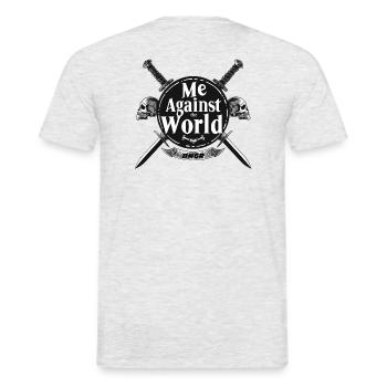 COOL ME CONTRE LE MONDE T-SHIRT !! - T-shirt homme - gris chiné - Dos - AI Model Male 178 dark (178cm)