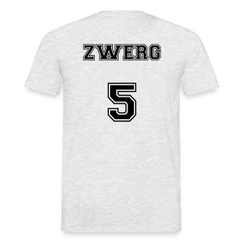  Zwerg 5 - Männer T-Shirt - Grau meliert - Hinten - AI Model Male 178 dark (178cm)