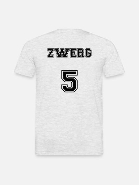  Zwerg 5 - Männer T-Shirt - Grau meliert