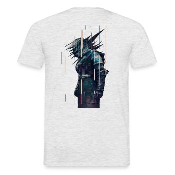Full Body Samurai - Men's T-Shirt - heather grey - Back - AI Model Male 178 dark (178cm)