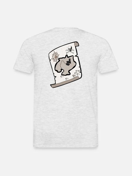 SCHATZKARTE | PAPAGAI AIF SCHATZTRUHE - Männer T-Shirt - Grau meliert