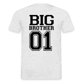 Big Brother. older brother. Sibling set. - Men's T-Shirt - heather grey - Back - AI Model Male 178 dark (178cm)