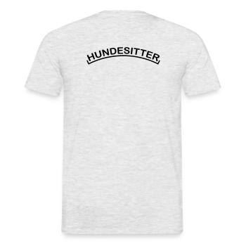 Hundesitter - Männer T-Shirt - Grau meliert - Hinten - AI Model Male 178 dark (178cm)