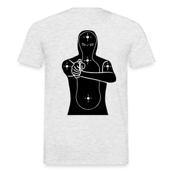 target - Men's T-Shirt - heather grey - Back - AI Model Male 178 dark (178cm)