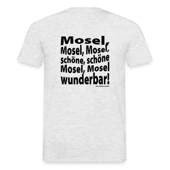 Schöne Mosel Wunderbar - schwarz Back - Männer T-Shirt - Grau meliert - Hinten - AI Model Male 178 dark (178cm)