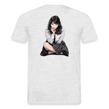 Sylvain - T-shirt homme - gris chiné - Dos - AI Model Male 178 dark (178cm)