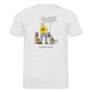 #PositiveRocks! - Rudelführer - Männer T-Shirt - Grau meliert - Hinten - AI Model Male 178 dark (178cm)