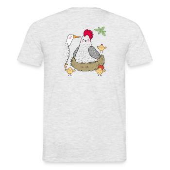 Bauernhof - Männer T-Shirt - Grau meliert - Hinten - AI Model Male 178 dark (178cm)