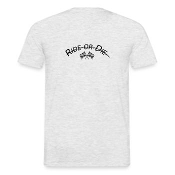ride or die 2 - T-shirt homme - gris chiné - Dos - AI Model Male 178 dark (178cm)