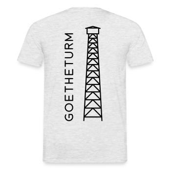 GOETHETURM - Männer T-Shirt - Grau meliert - Hinten - AI Model Male 178 dark (178cm)